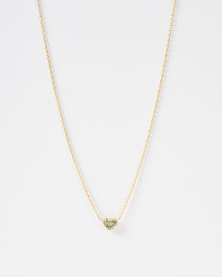 green tourmaline mini gem pendant necklace