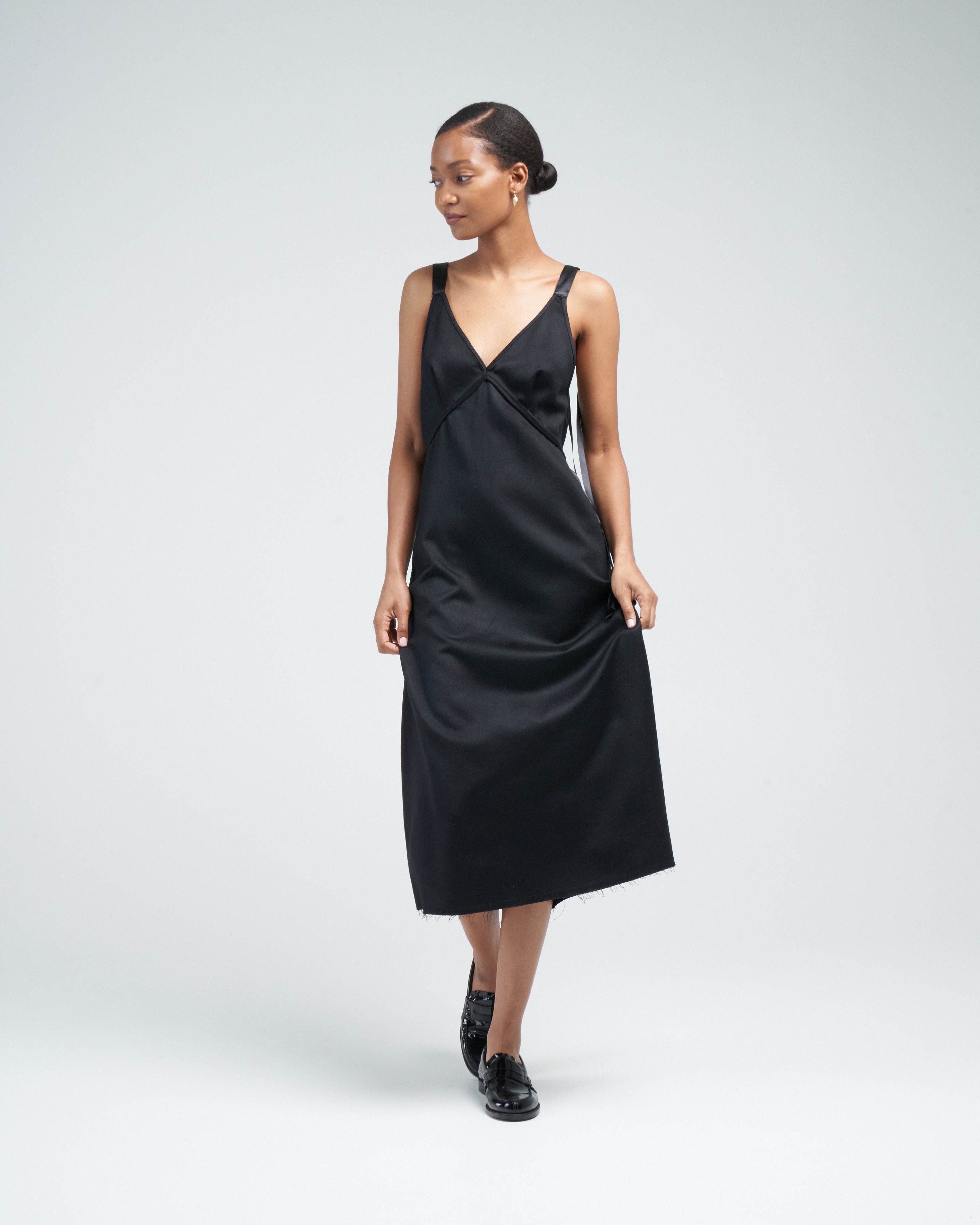 R13 Grunge Slip With Tapes Black W/ Satin R13 Grunge Slip With Tapes Black W/ Satin