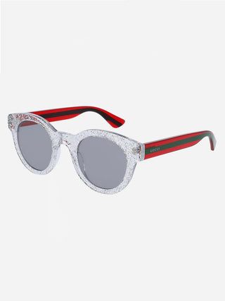 round sunglasses - glitter
