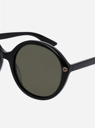 oversized oval sunglasses - black