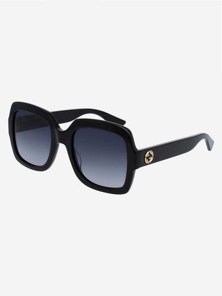 oversized square frame sunglasses - black