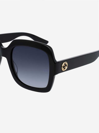 oversized square frame sunglasses - black
