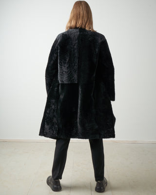 shearling coat merinillo - black