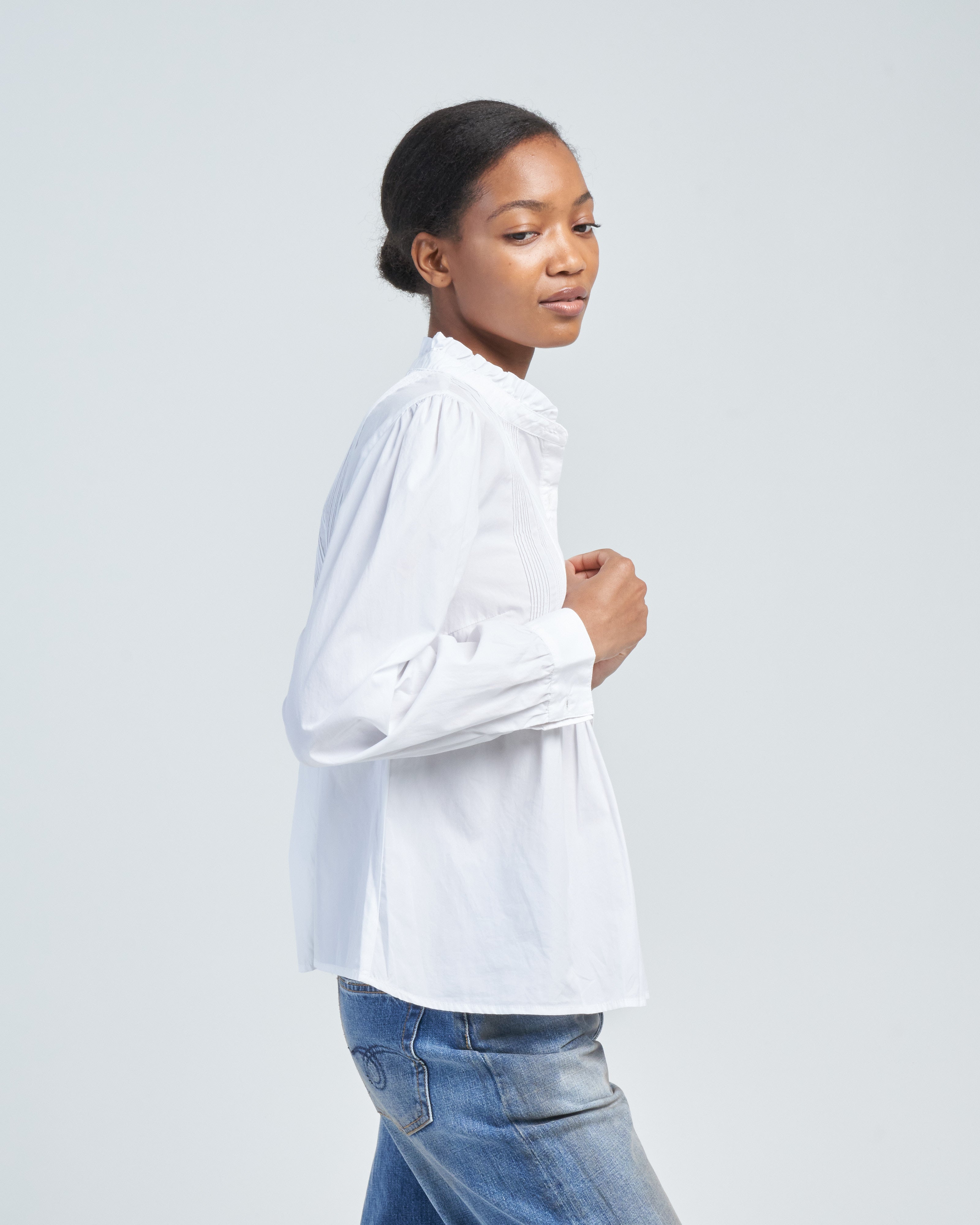 トップス theredthread harness blouse white Trovata Hadleigh Blouse Classic White