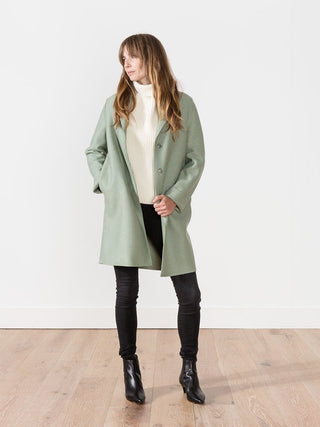 cocoon coat - celadon