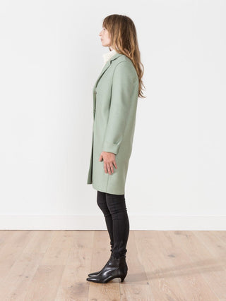cocoon coat - celadon