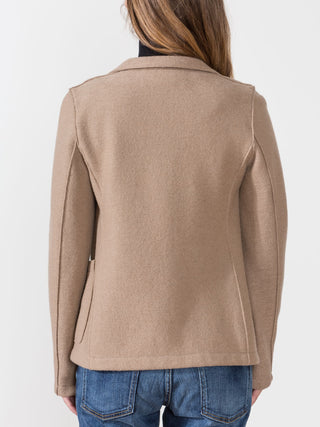 short boyfriend jacket - camel
