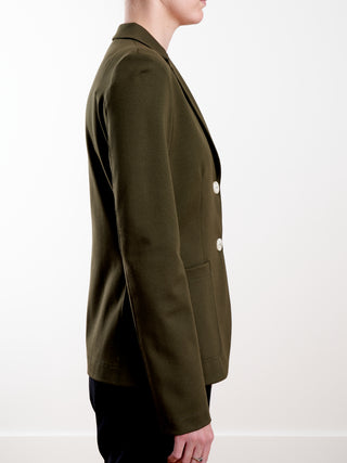 techno viscose tailored blazer - military green