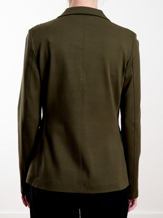 techno viscose tailored blazer - military green
