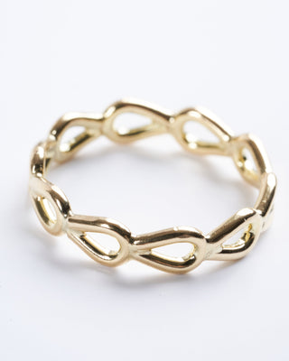 heavy pear lace ring, 18k yellow gold - gold