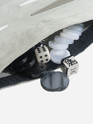 travel backgammon set - grey
