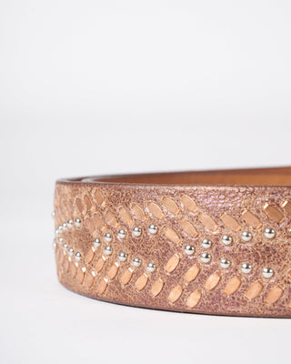 hemma belt - copper pearl cracked leather