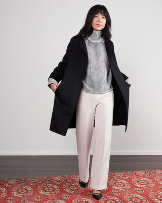 double faced cashmere coat w/nylon windguard ( 3-in-1) - nero
