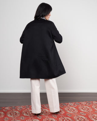 double faced cashmere coat w/nylon windguard ( 3-in-1) - nero