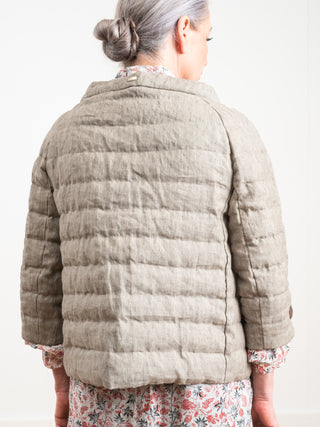linen 3/4 sleeve jacket