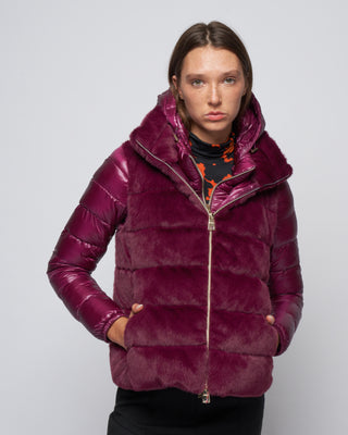 faux fur vest - purple