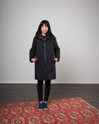goretex® hooded 2-in-1 raincoat - nero 9300