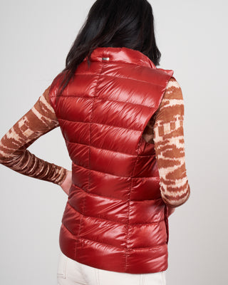 iconico nylon ultralight short vest - burnt henna