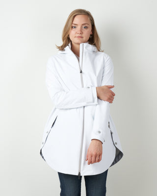 laminar coat w/ side snaps - white