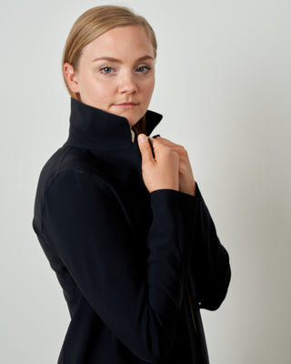 neoprene topper coat - black