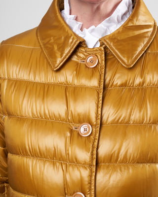 nylon ultralight button front top coat - olio