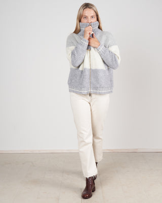 wool/ alpaca blend knit jacket - grey
