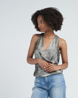 hi tide top - silver foil