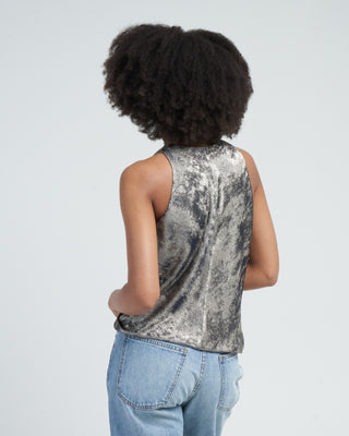 hi tide top - silver foil