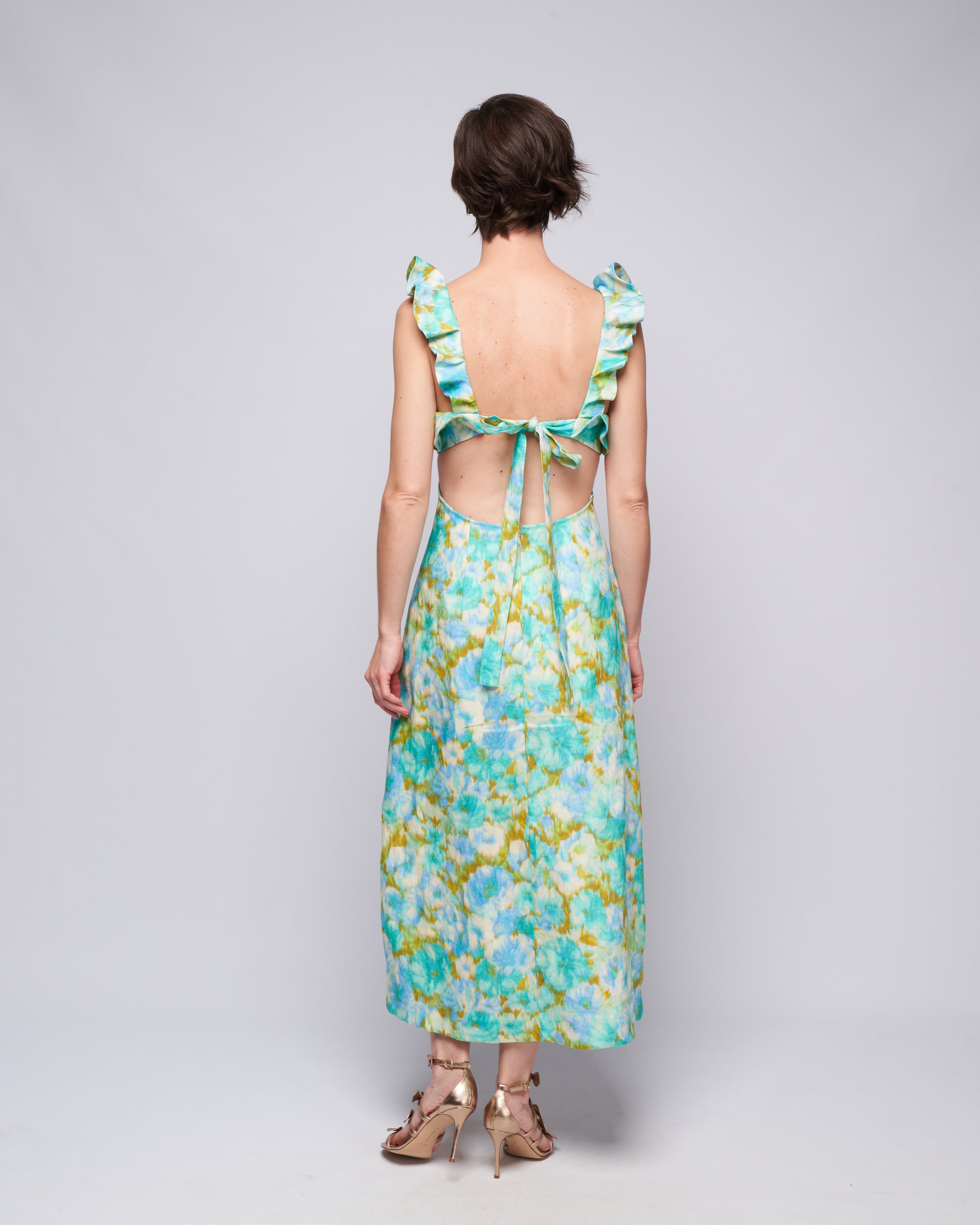 zimmermann high tide midi dress Zimmermann High Tide Midi Maxi Shirt Dress Odyssey Silk Linen AU2