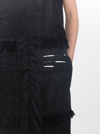 vest dress - black