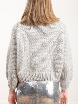 cropped cable - light grey