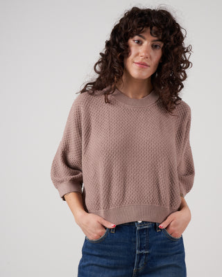 cropped jumper - almond