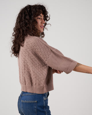 cropped jumper - almond
