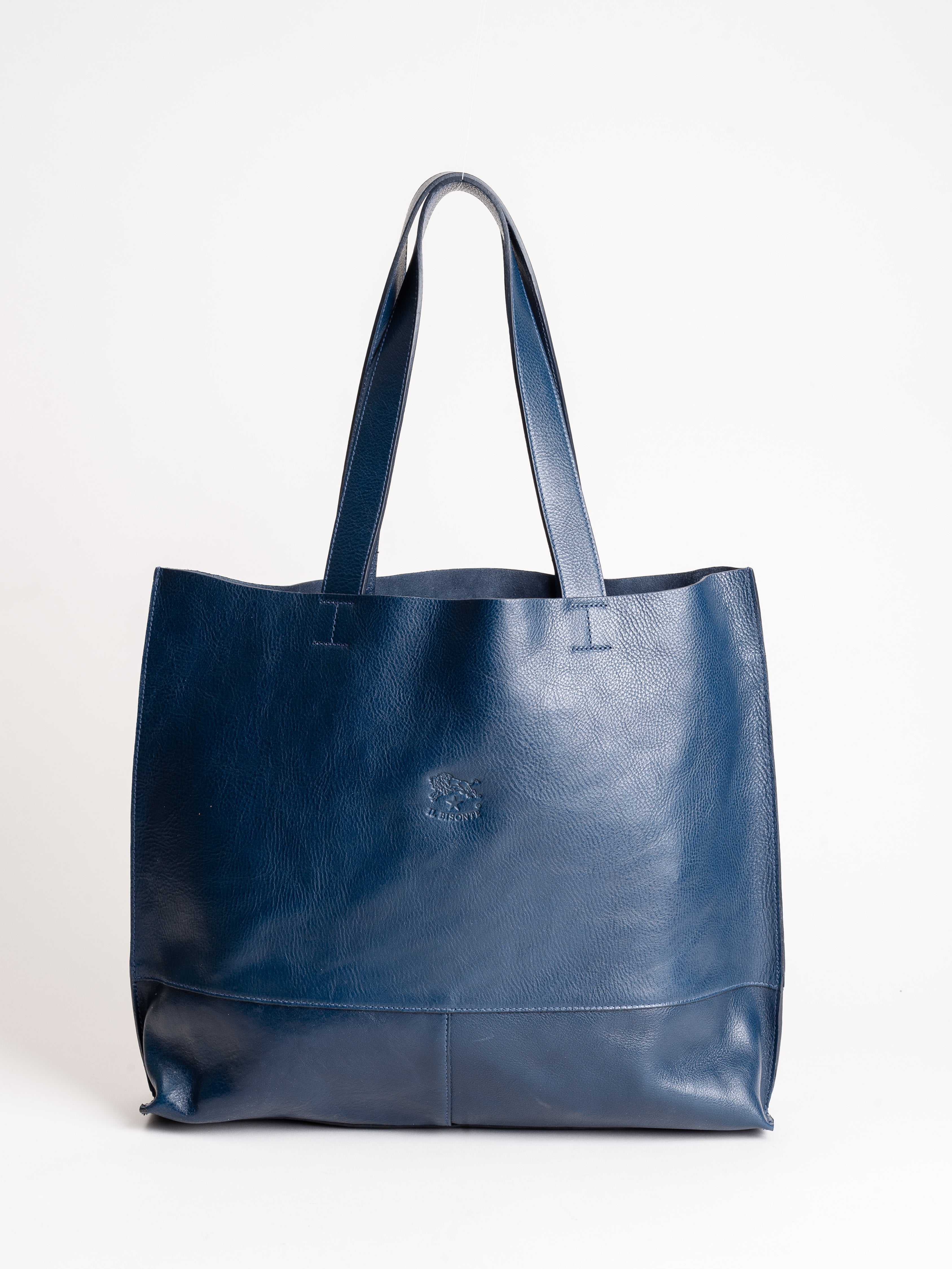 Il Bisonte Cowhide Tote Bag Blu