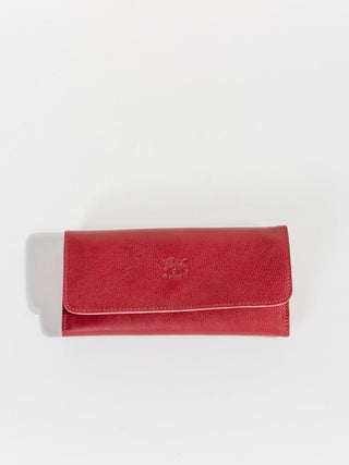 cowhide wallet - red