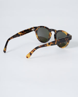 leonard sunglasses - tortoise with green mirror