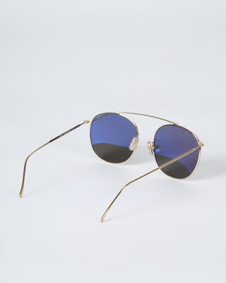 mykonos ii sunglasses - gold with silver flat mirror
