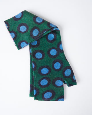 arm warmers - green blue polka dot