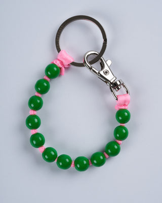 short key holder - green - rose