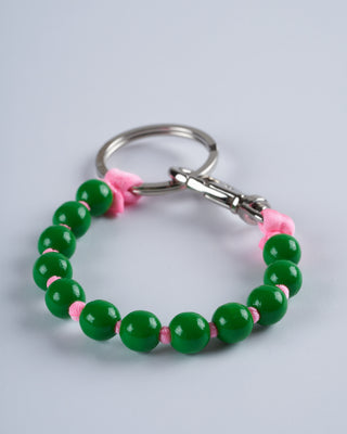 short key holder - green - rose