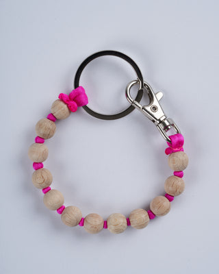 short key holder - natural - pink