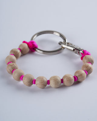 short key holder - natural - pink