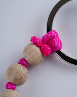 short key holder - natural - pink