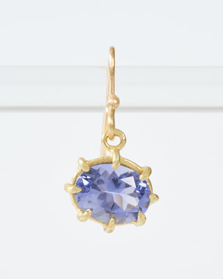 iolite mini faceted oval drop earrings
