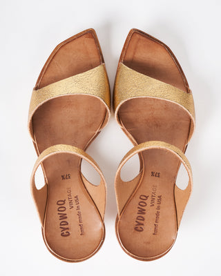 ionic - 2 strap sandal with heel - gold