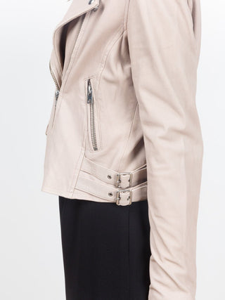 leather jacket - pink sand