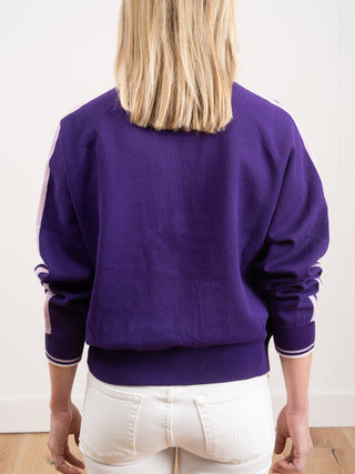 darcey zip sweater - purple