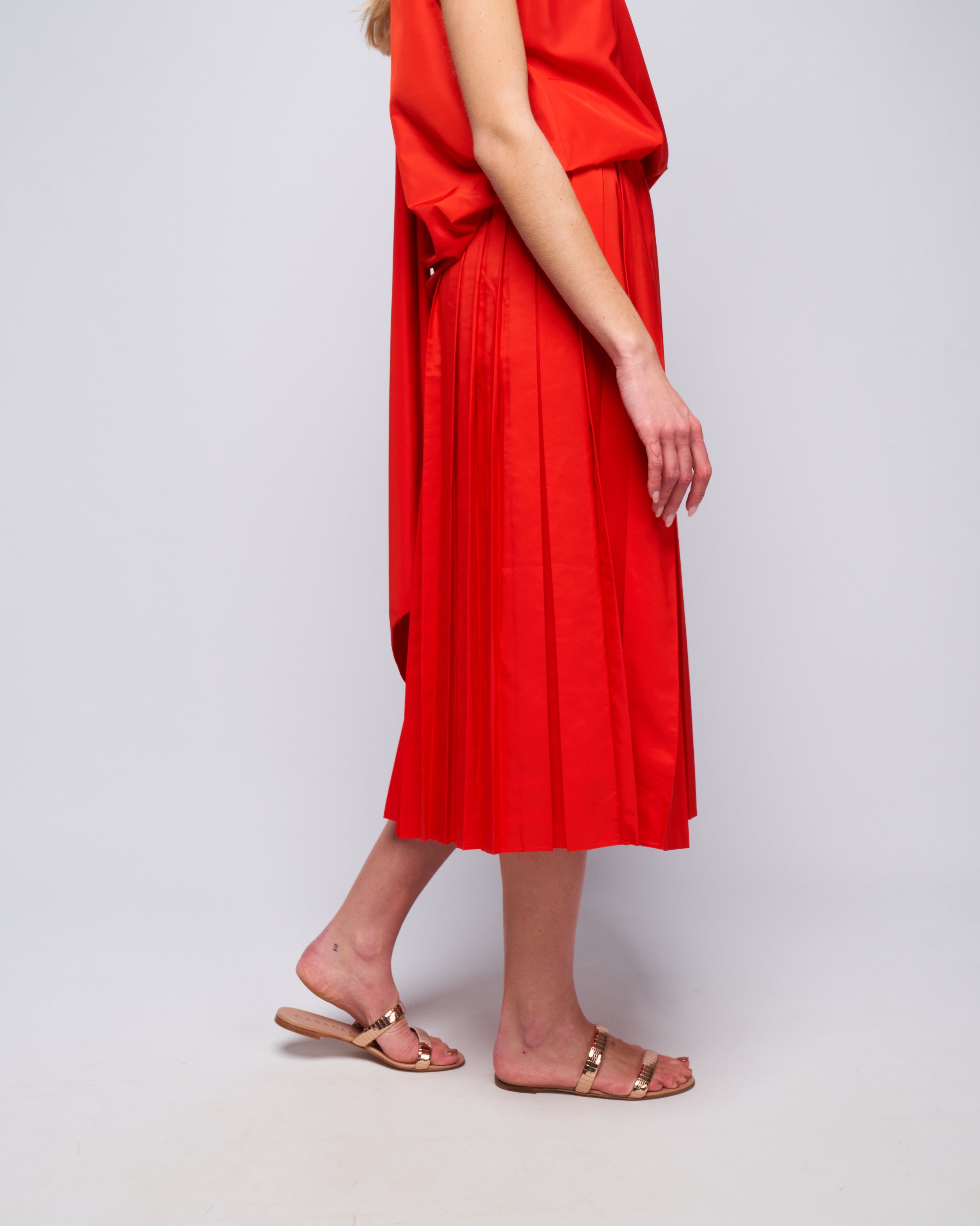 Tibi red pleated dress cheap