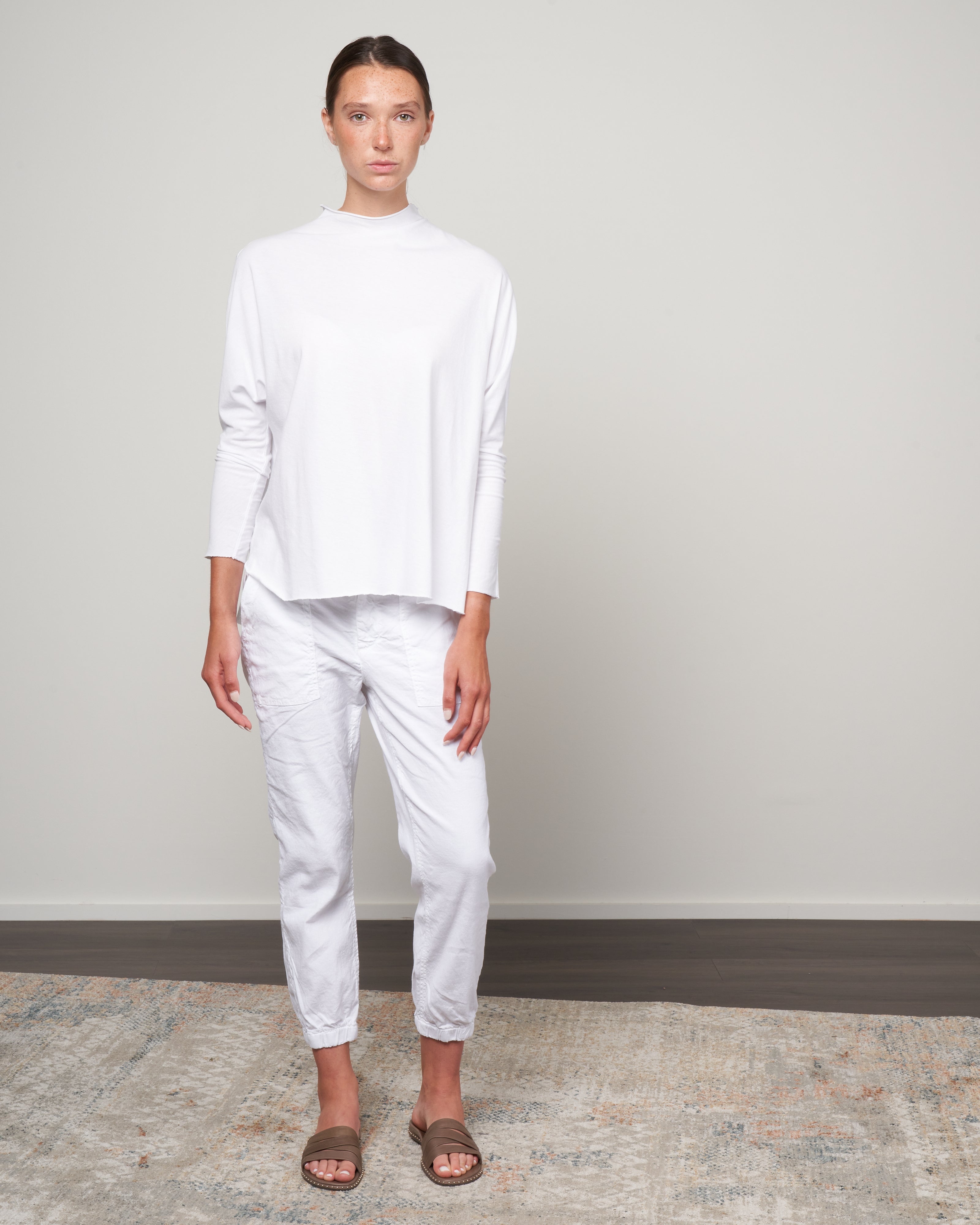 jameson jogger performance - white performance linen