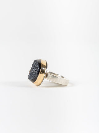 black drusy ring